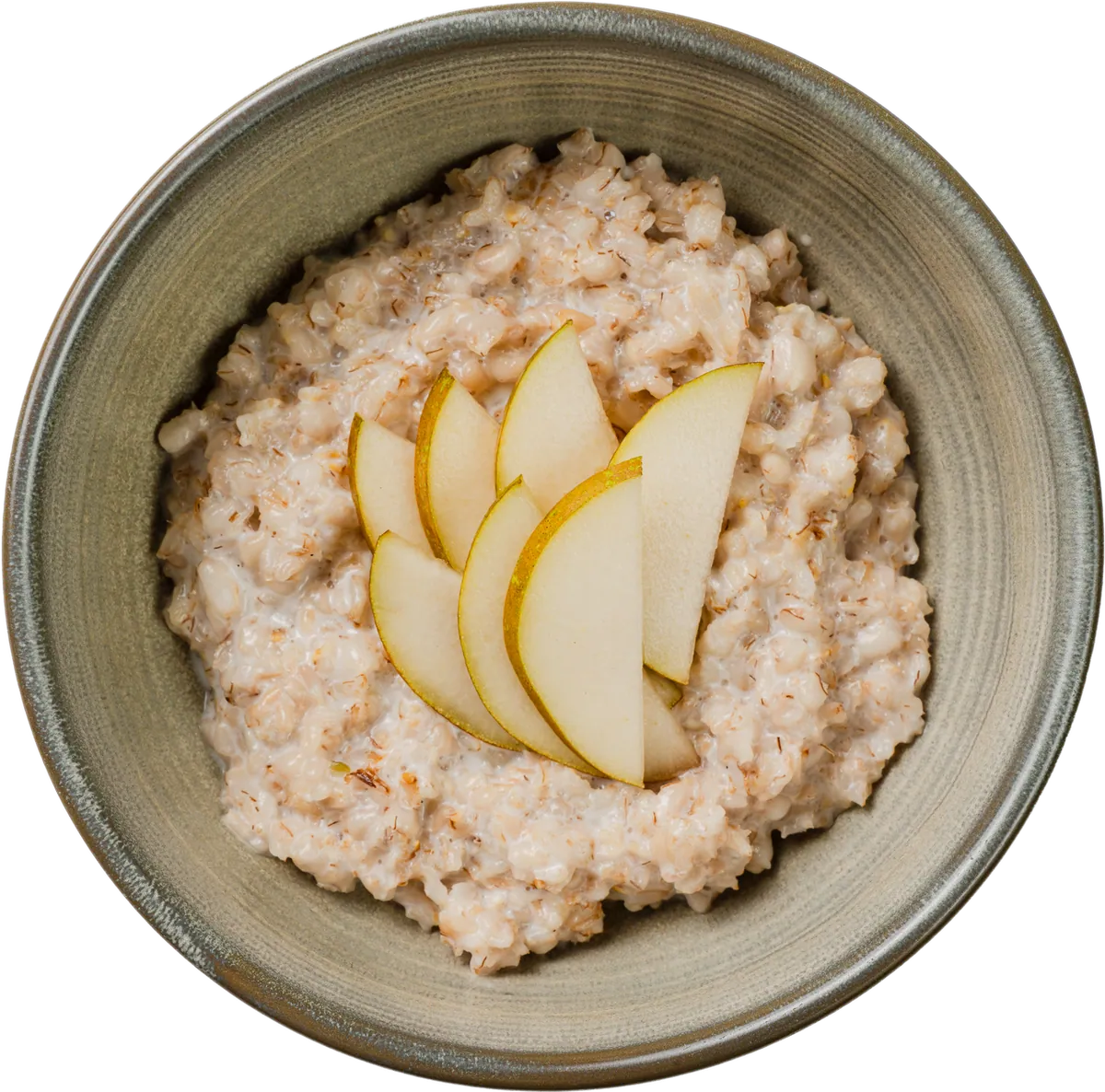 Овсяная каша с кокосовым молоком и грушей